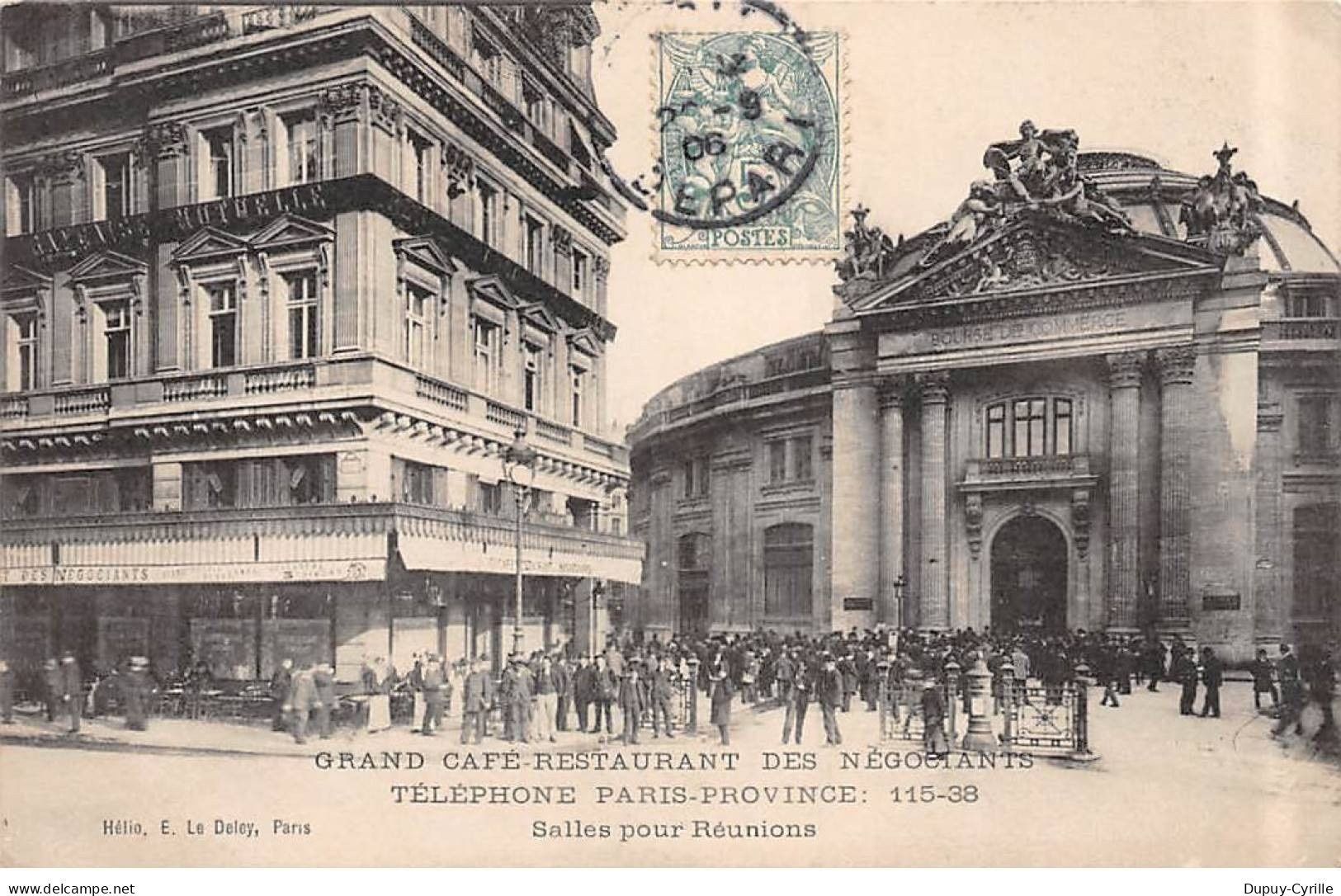 PARIS - Grand Café Restaurants des Négociants - Salles pour Réunions - très bon état