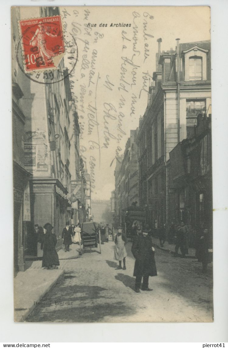 PARIS - IIIème arrondissement - Rue des Archives