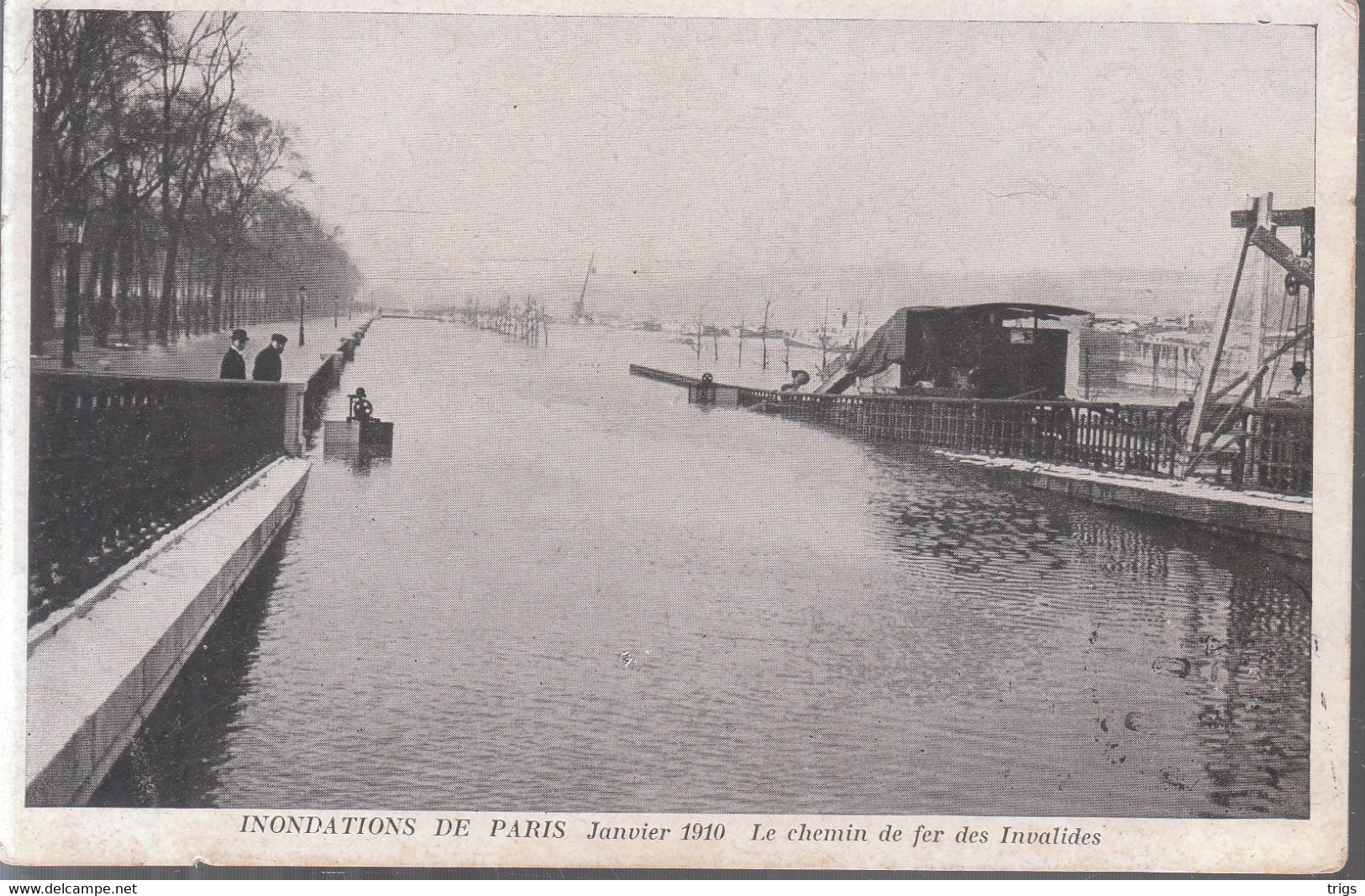 Paris (Inondations de Janvier 1910) - le Chemin de Fer des Invalides