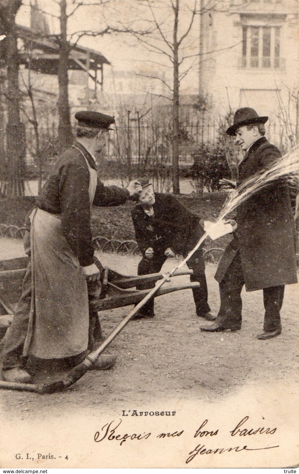 PARIS L'ARROSEUR PUBLIQUE (CARTE PRECURSEUR)