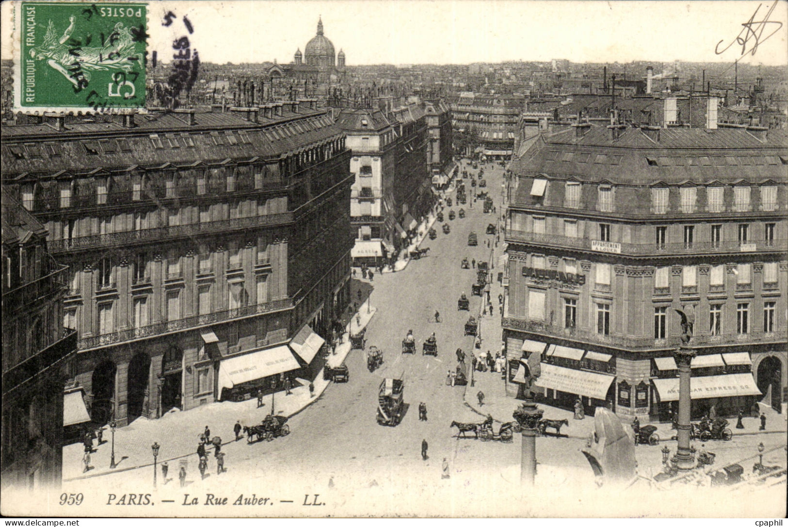 Paris- La Rue Auber -CPA