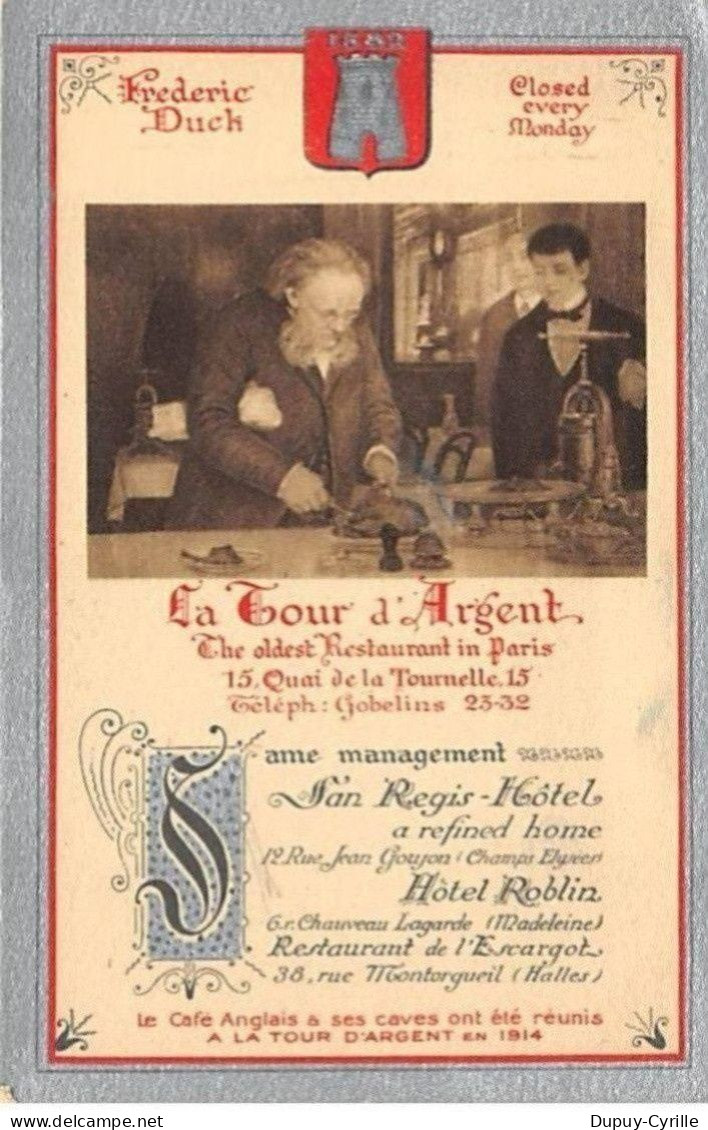 PARIS - La Tour d'Argent - Frederic Duck - Hôtel Roblin - très bon état