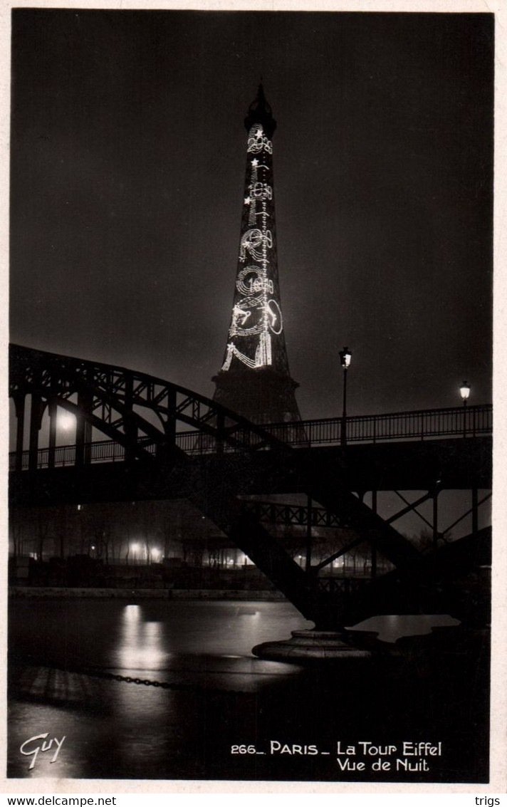 Paris - la Tour Eiffel (Vue de Nuit)