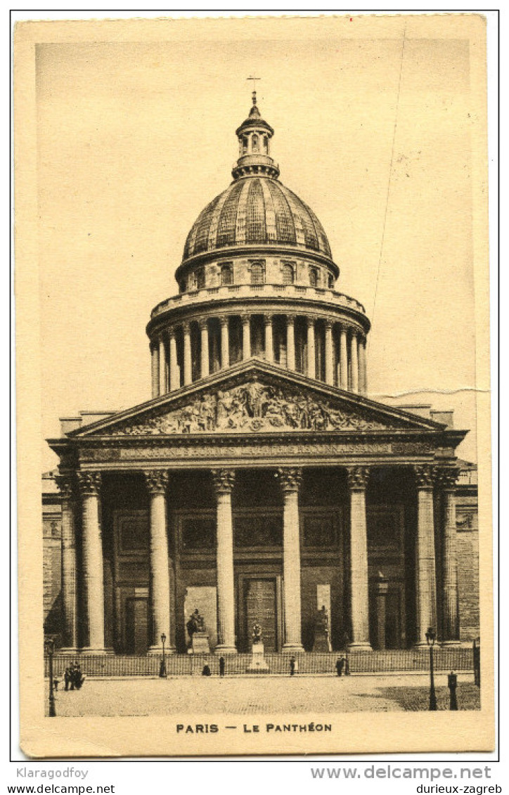 Paris - Le Pantheon old postcard travelled 193? bb160202