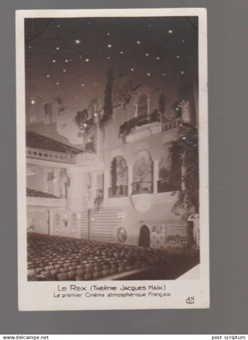 Paris - Le Rex (théâtre Jacques Haik) premier cinéma atmosphérique français - au dos : pub spectacle à l'Empire Nancy