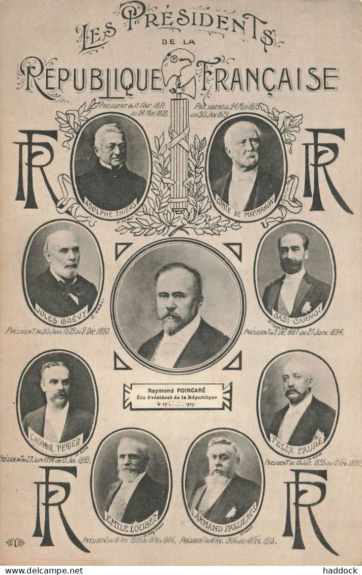 PARIS - LES PRESIDENTS DE LA REPUBLIQUE FRANCAISE