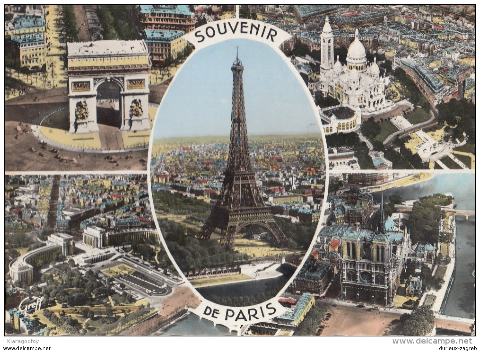 Paris old postcard travelled 19?? bb151027