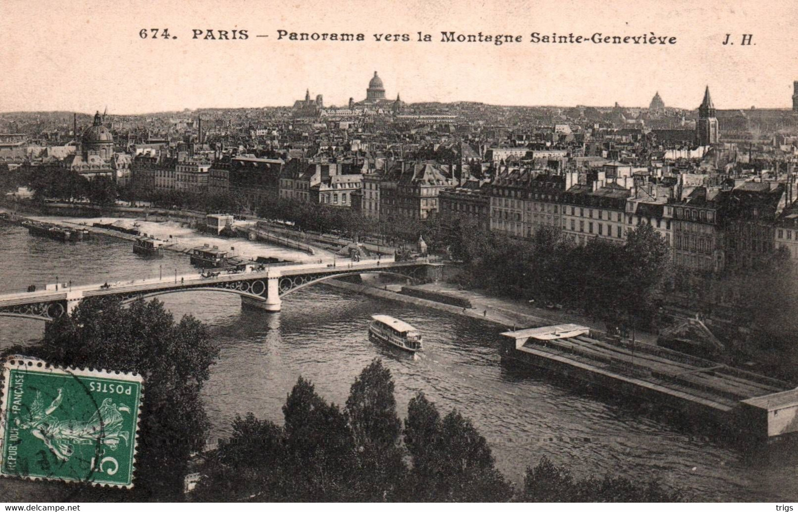 Paris - Panorama vers la Montagne Sainte Geneviève