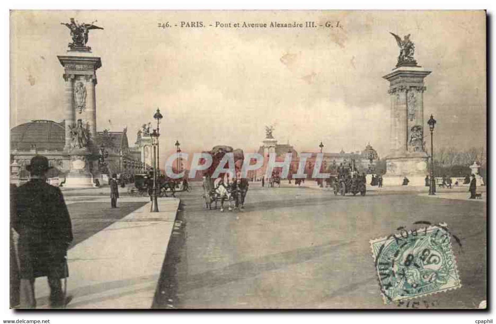 Paris - Pont et Avenue Alexandre III CPA