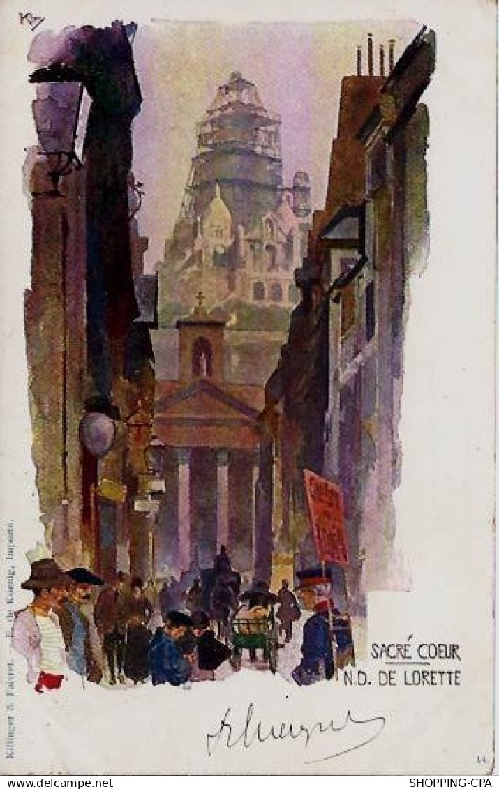 Paris - Sacré Coeur et N.D. de Lorette - 1905