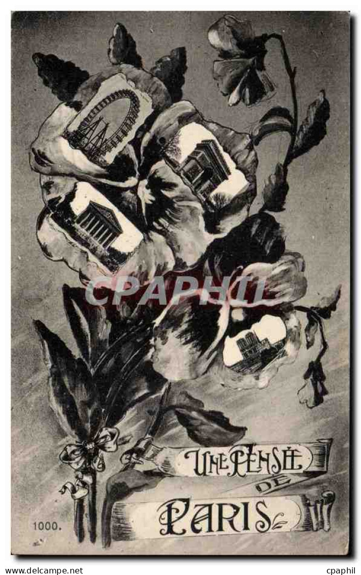 Paris - Souvenir - Une Pensee de Paris - CPA