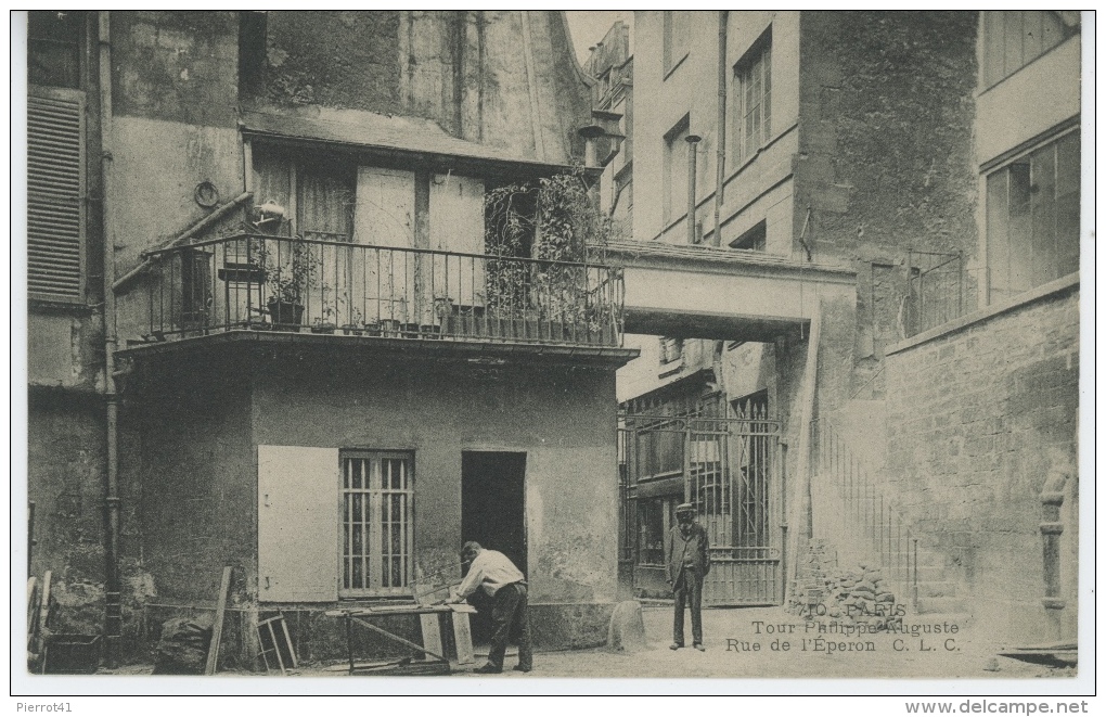 PARIS - VIème arrondissement - Tour Philippe Auguste , rue de l'Eperon