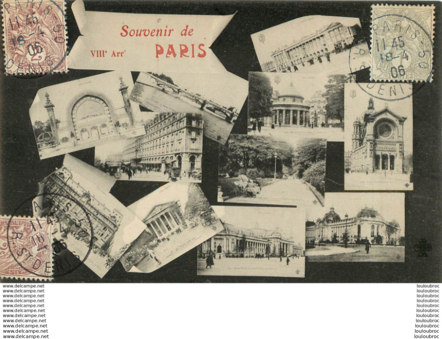 PARIS VIIIe ARRONDISSEMENT  SOUVENIR DE PARIS 1906