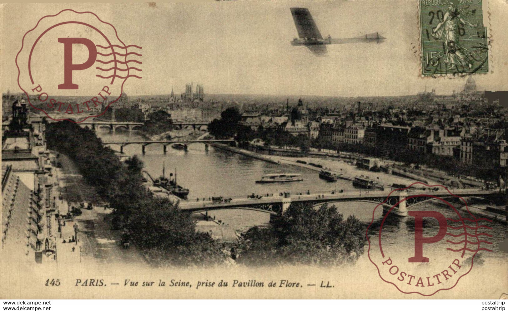 PARIS VUE SUR LA SEINE PRISE DU PAVILLON DE FLORE