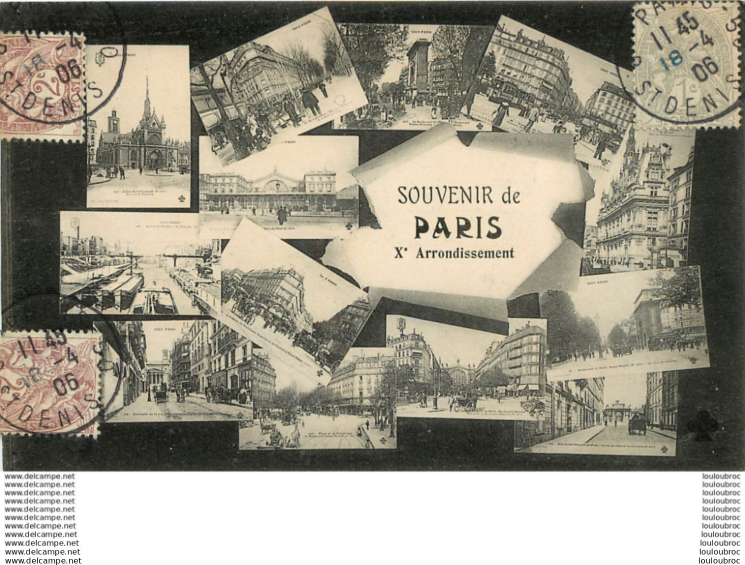 PARIS Xe ARRONDISSEMENT  SOUVENIR DE PARIS 1906