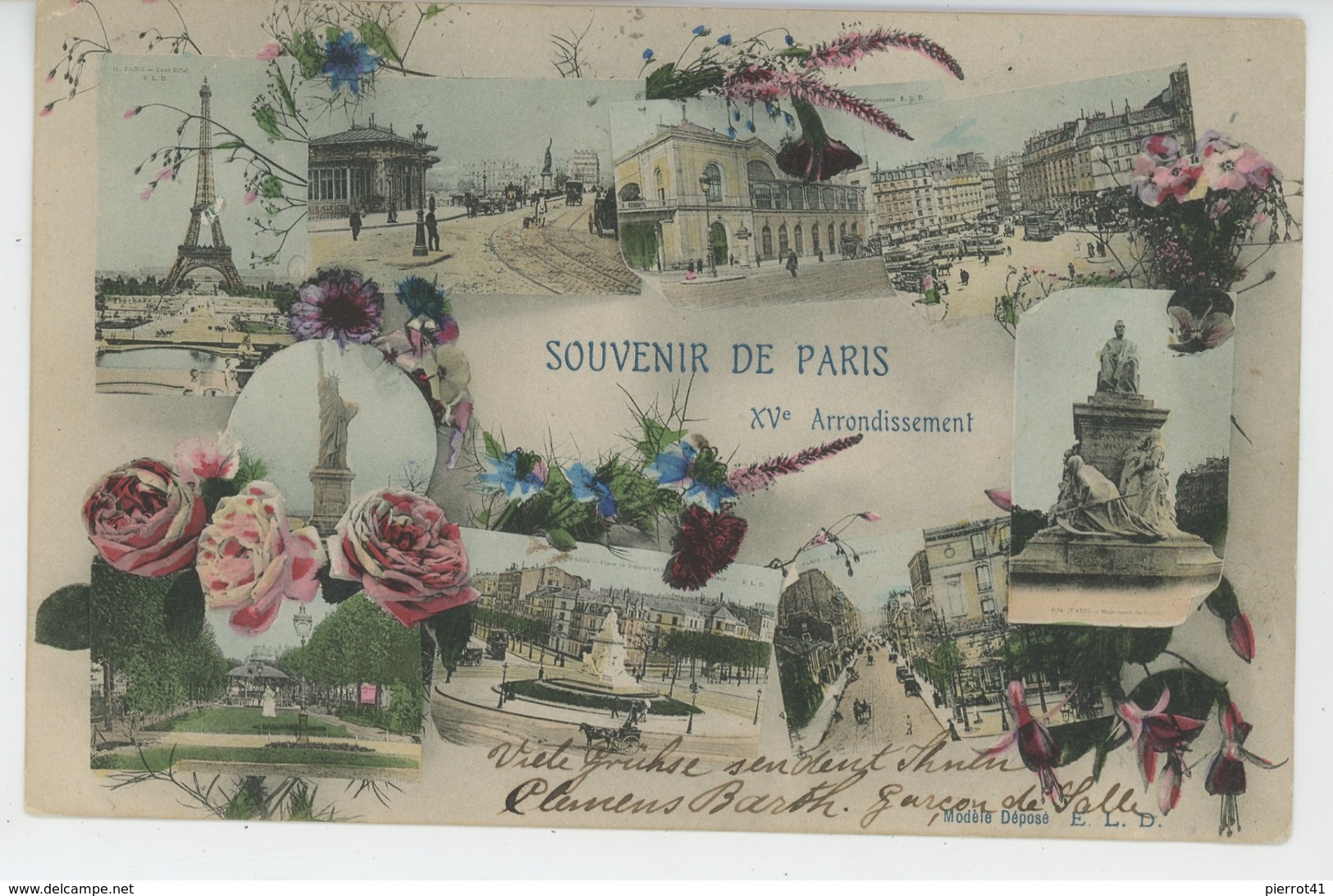 PARIS - XVème arrondissement - Vues multiples "Souvenir de PARIS - XVème arrondissement "