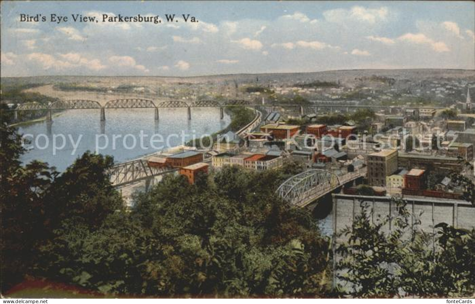 Parkersburg West Virginia Birds Eye View Bridge