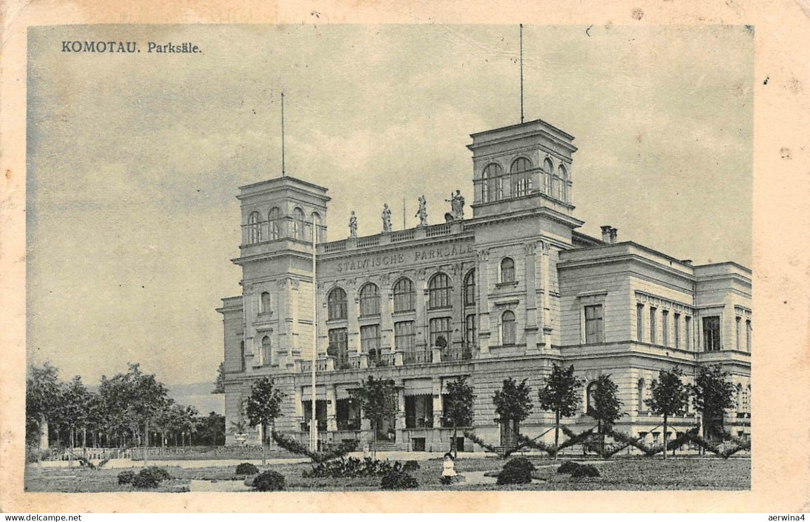 Parksäle Komotau Böhmen - Mähren Postkarte AK 1928