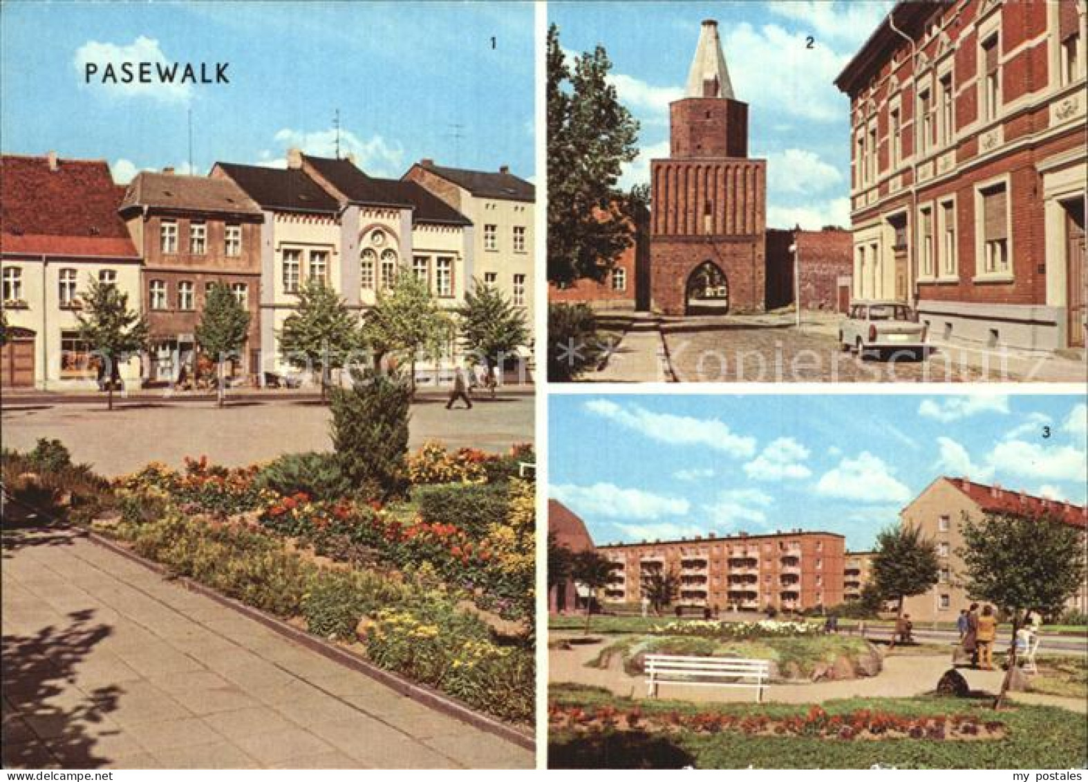 Pasewalk Mecklenburg Vorpommern Ernst-Thaelmann-Platz Muehlentor Platz der Aufba