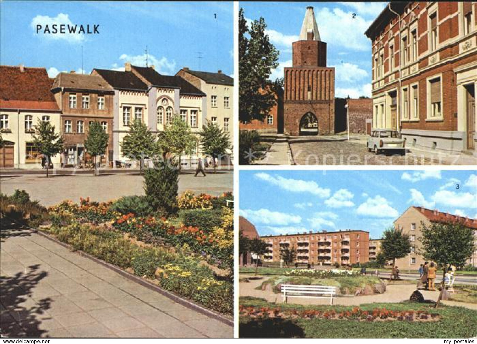 Pasewalk Mecklenburg Vorpommern Ernst Thaelmann Platz Muehlentor Platz der Aufba
