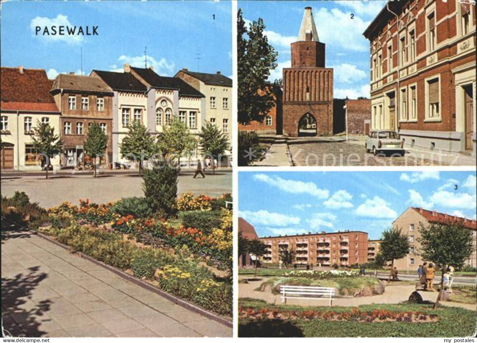 Pasewalk Mecklenburg Vorpommern Ernst Thaelmann Platz Muehlentor Platz der Aufba
