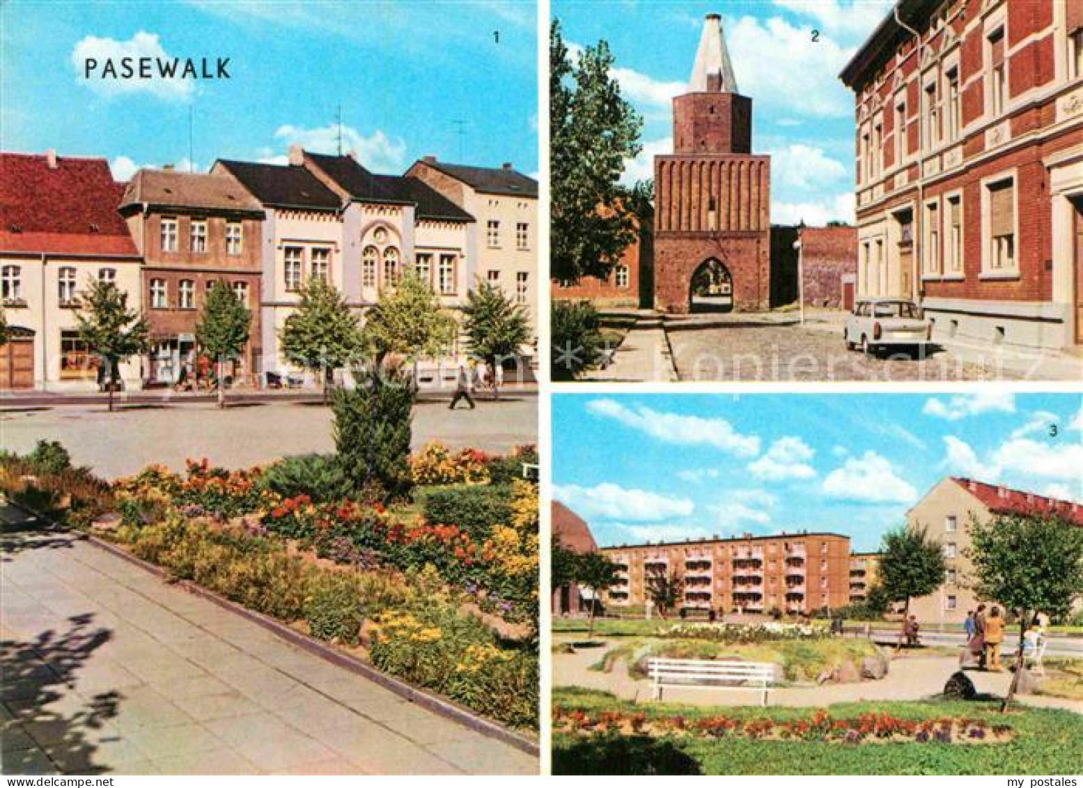 Pasewalk Mecklenburg Vorpommern Ernst-Thaelmann-Platz Muehlentor Platz der Aufba