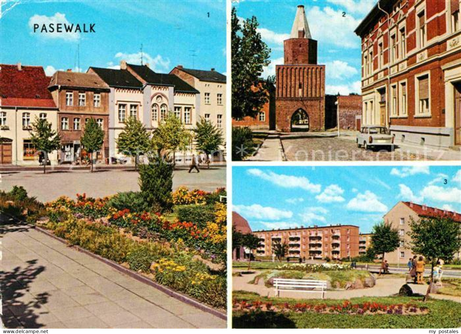 Pasewalk Mecklenburg Vorpommern Ernst Thaelmann Platz Muehlentor Platz der Aufba