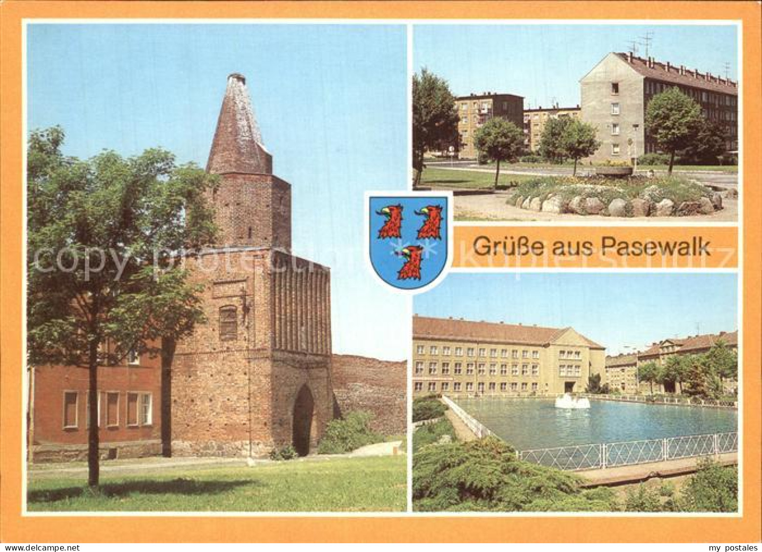 Pasewalk Mecklenburg Vorpommern Muehlentor Platz der Aufbauhelfer Ernst Thaelman