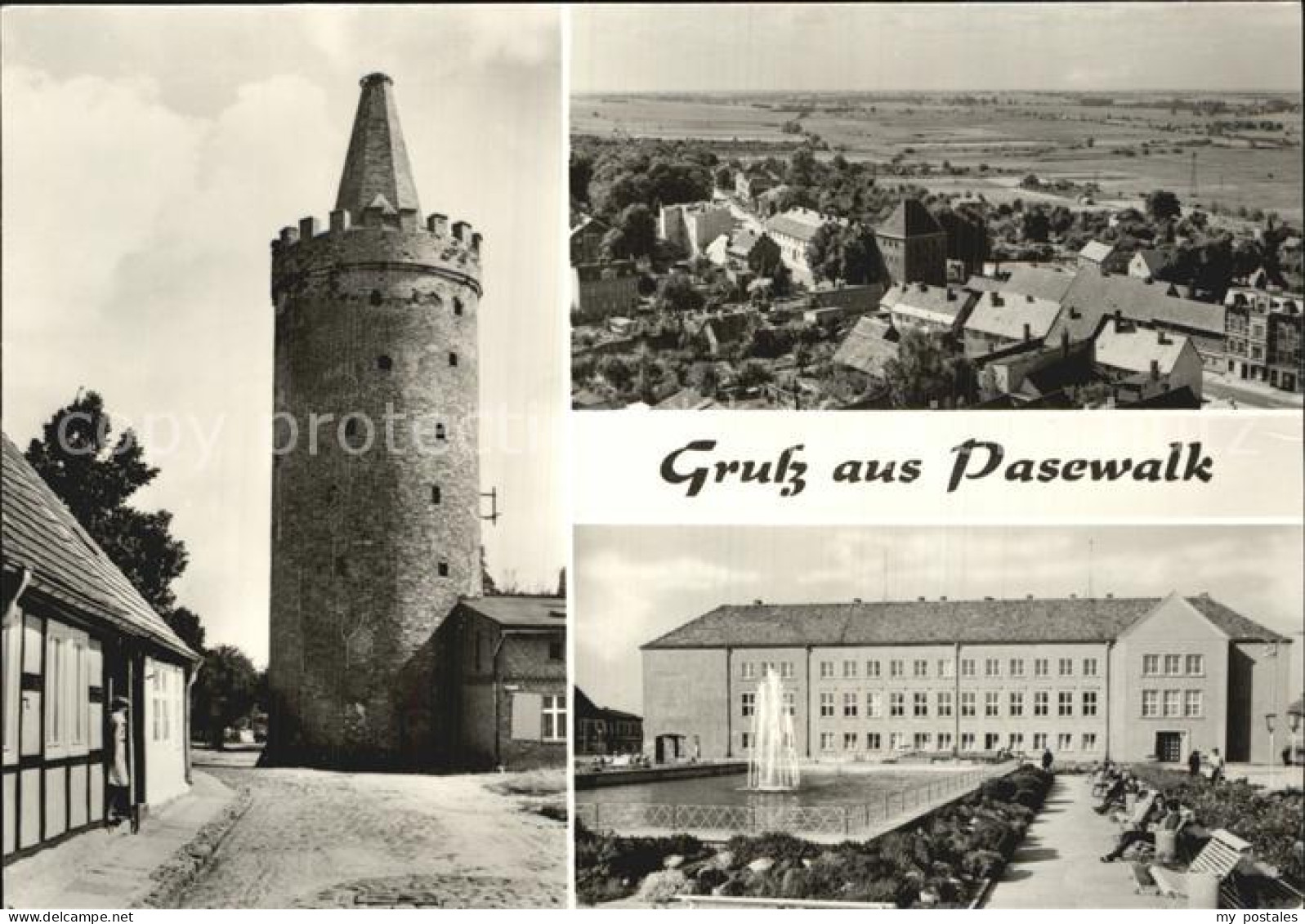 Pasewalk Mecklenburg Vorpommern Steinturm Fliegeraufnahme Brunnen