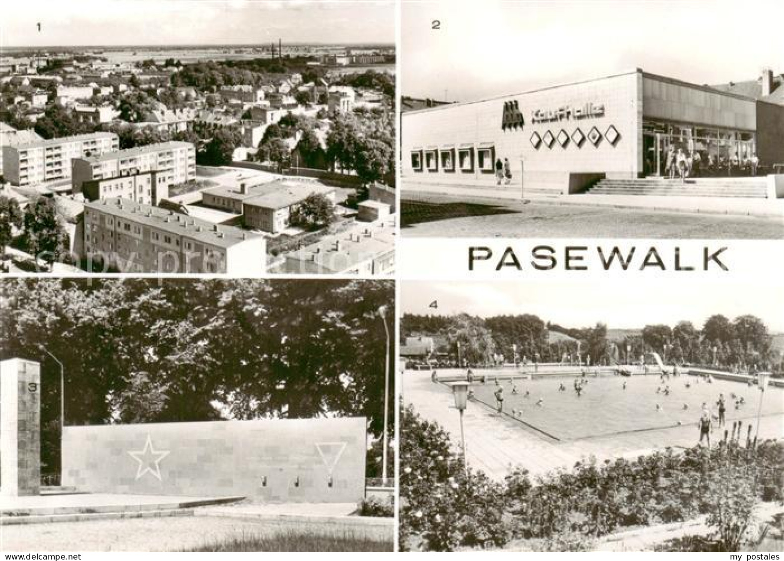 Pasewalk Mecklenburg Vorpommern Teilansicht HO-Kaufhaus Mitte Gedenkstaette im L