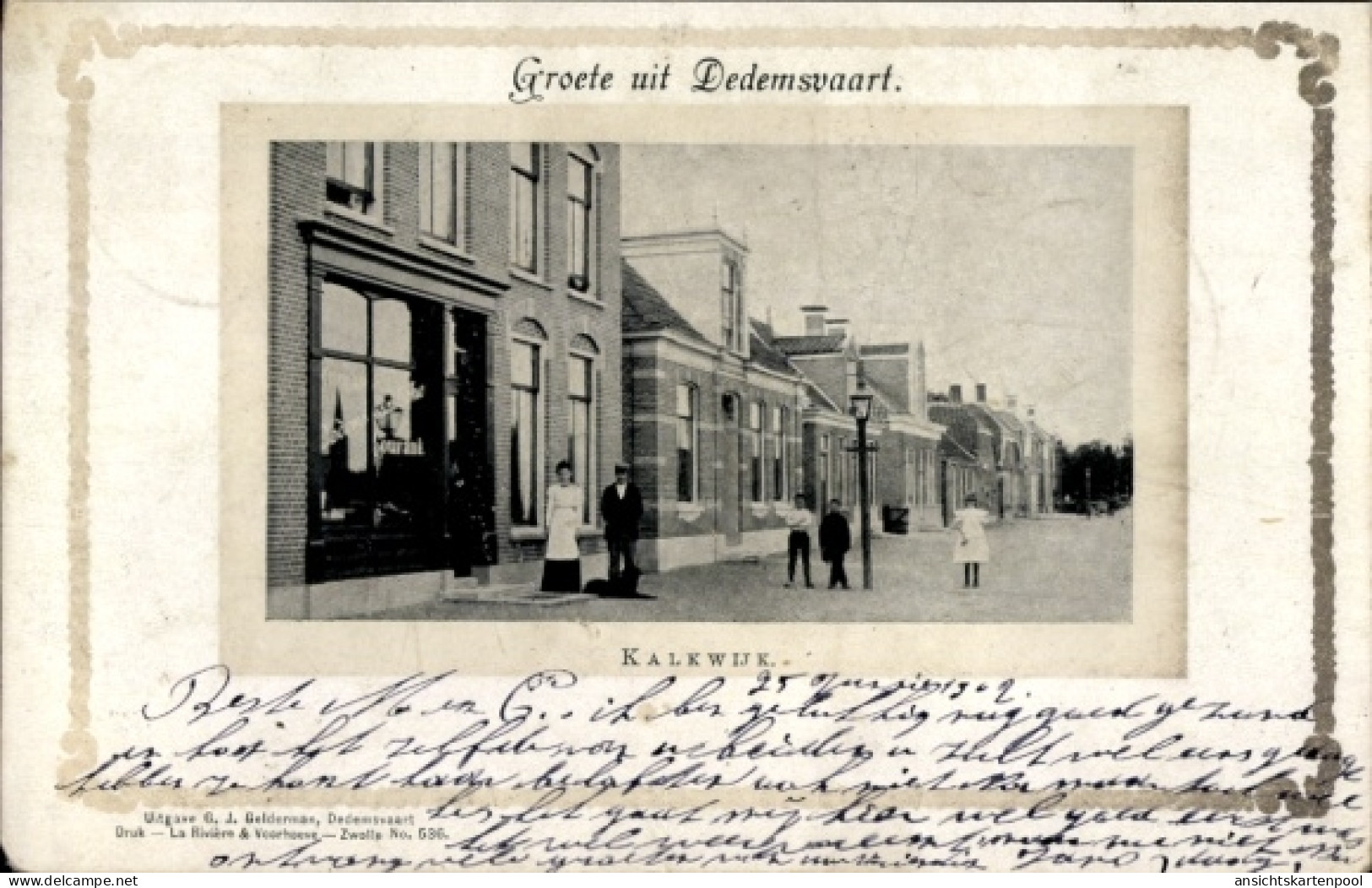 Passepartout CPA Dedemsvaart Overijssel Niederlande, Kalkwijk