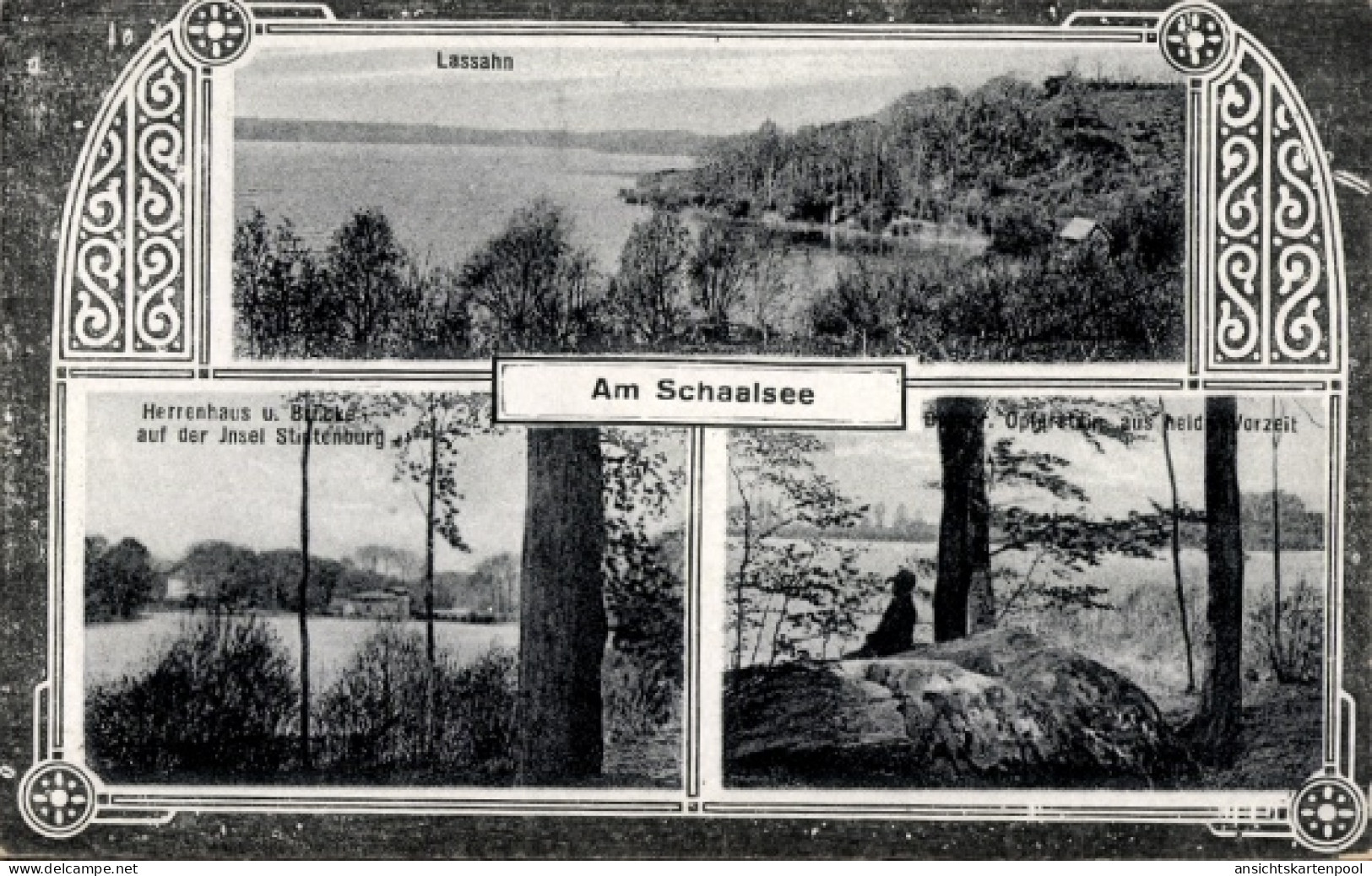 Passepartout CPA Lassahn Zarrentin am Schaalsee, Gesamtansicht, Herrenhaus