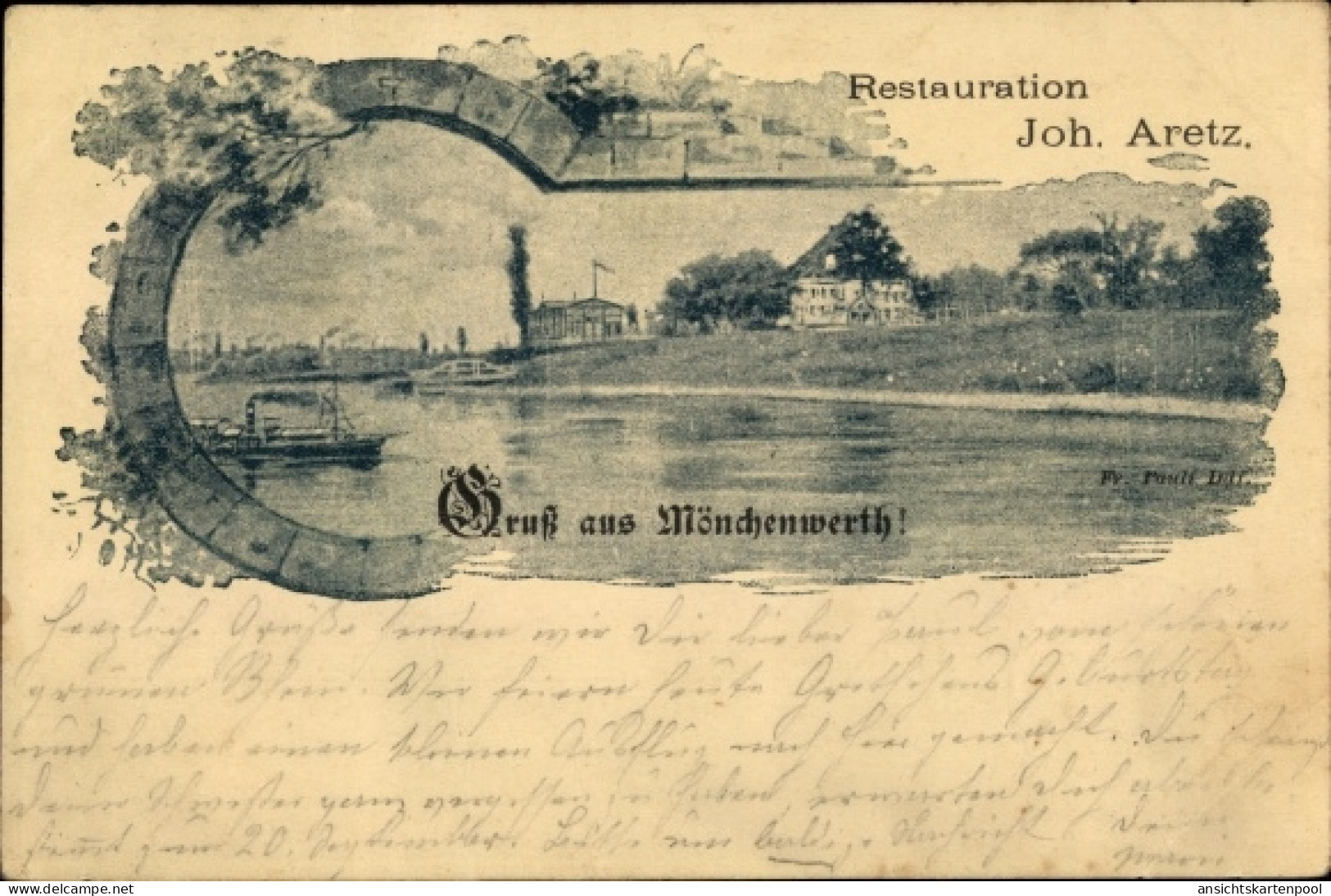 Passepartout CPA Meerbusch am Niederrhein, Gut Mönchenwerth, Restauration