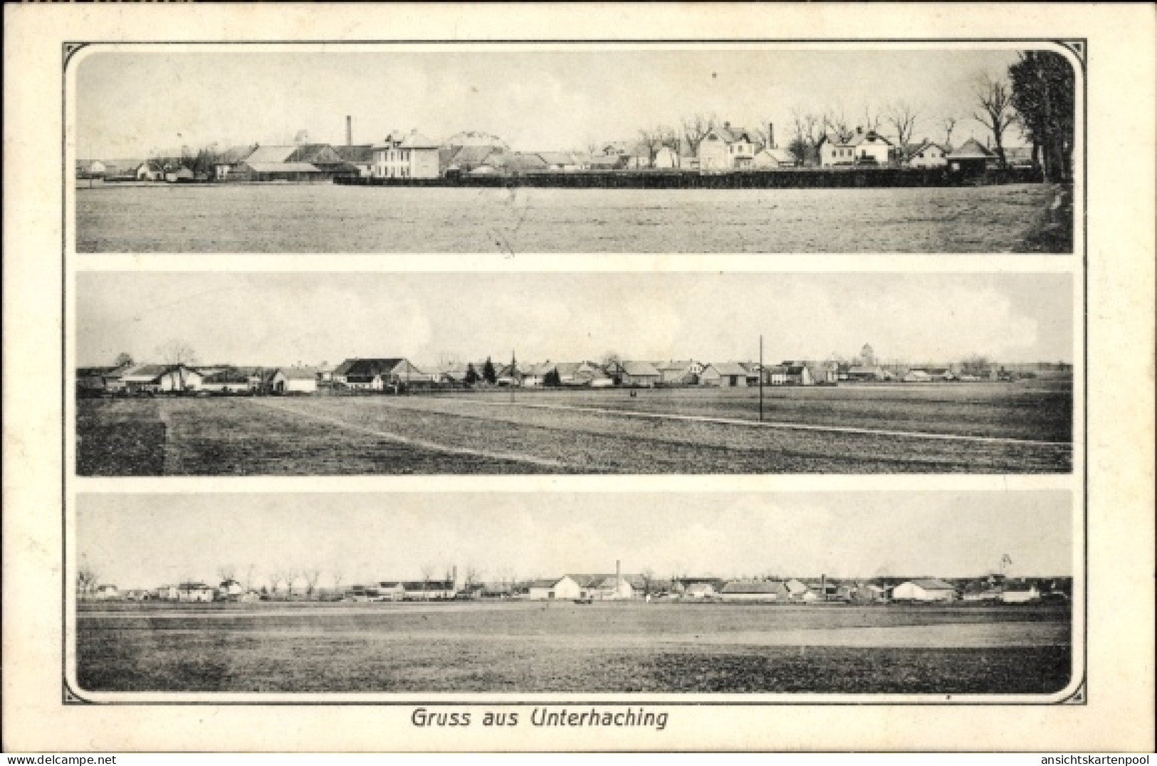 Passepartout CPA Unterhaching in Oberbayern, Gesamtansichten der Ortschaft