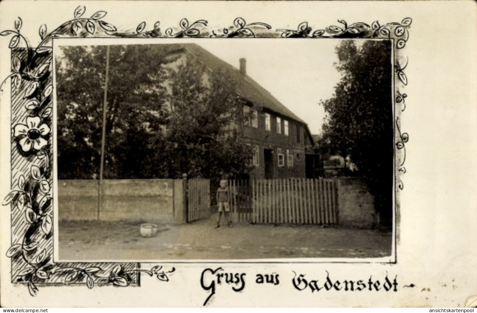 Passepartout Photo CPA Gadenstedt Ilsede in Niedersachsen, Haus