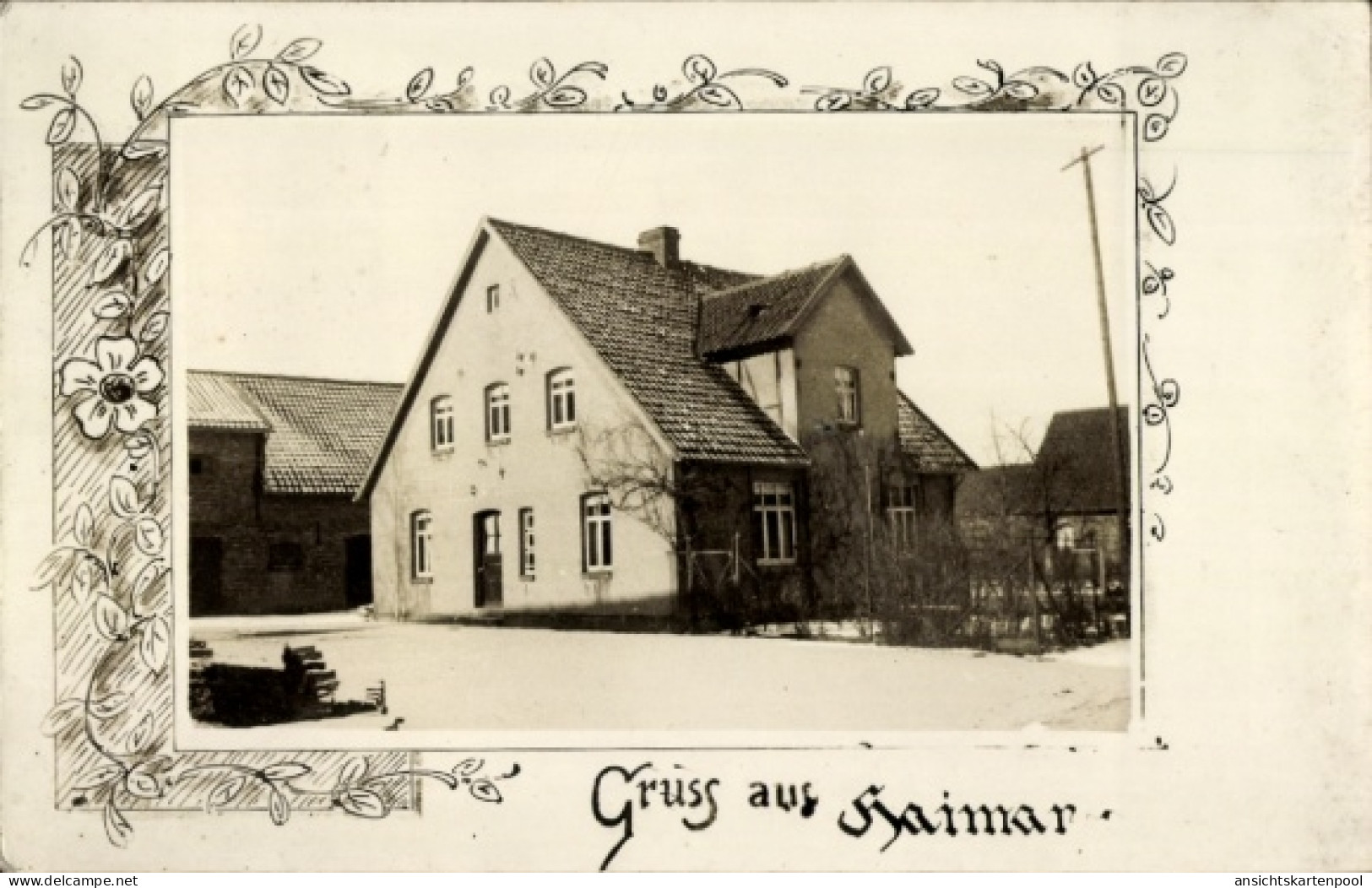 Passepartout Photo CPA Haimar Sehnde in Niedersachsen, Wohnhaus