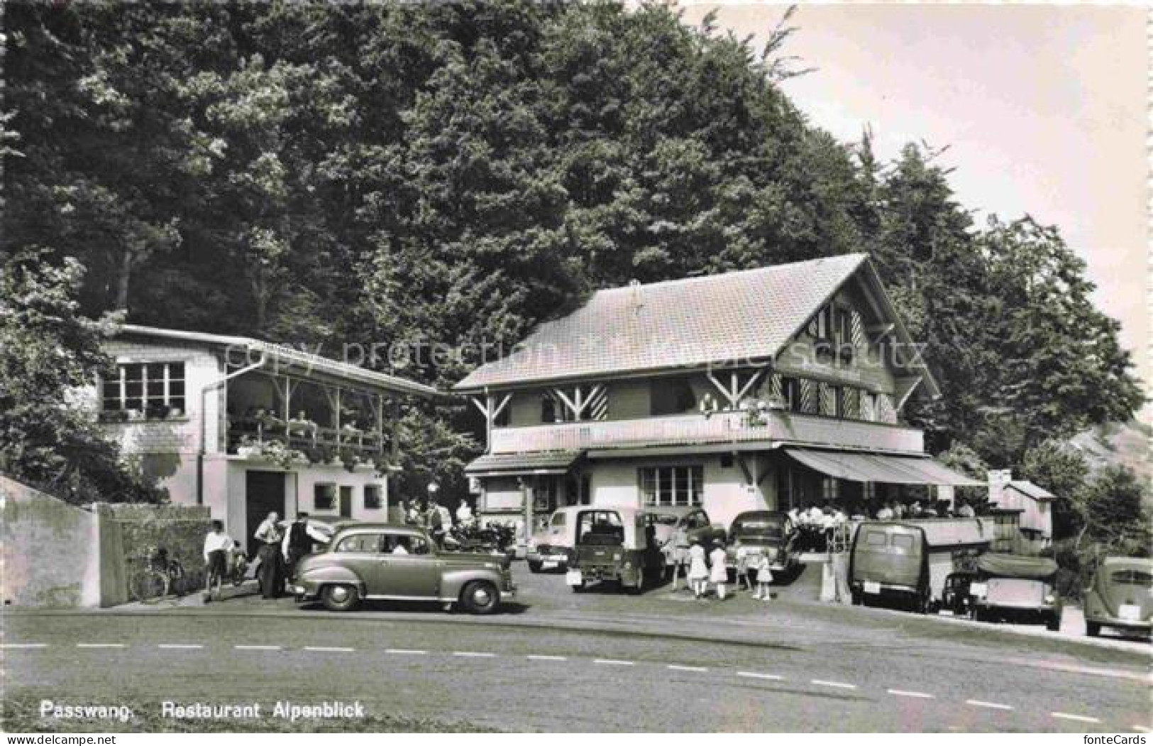Passwang Balsthal SO Restaurant-Alpenblick Fam-Jeker Passstrasse Automobile Berg