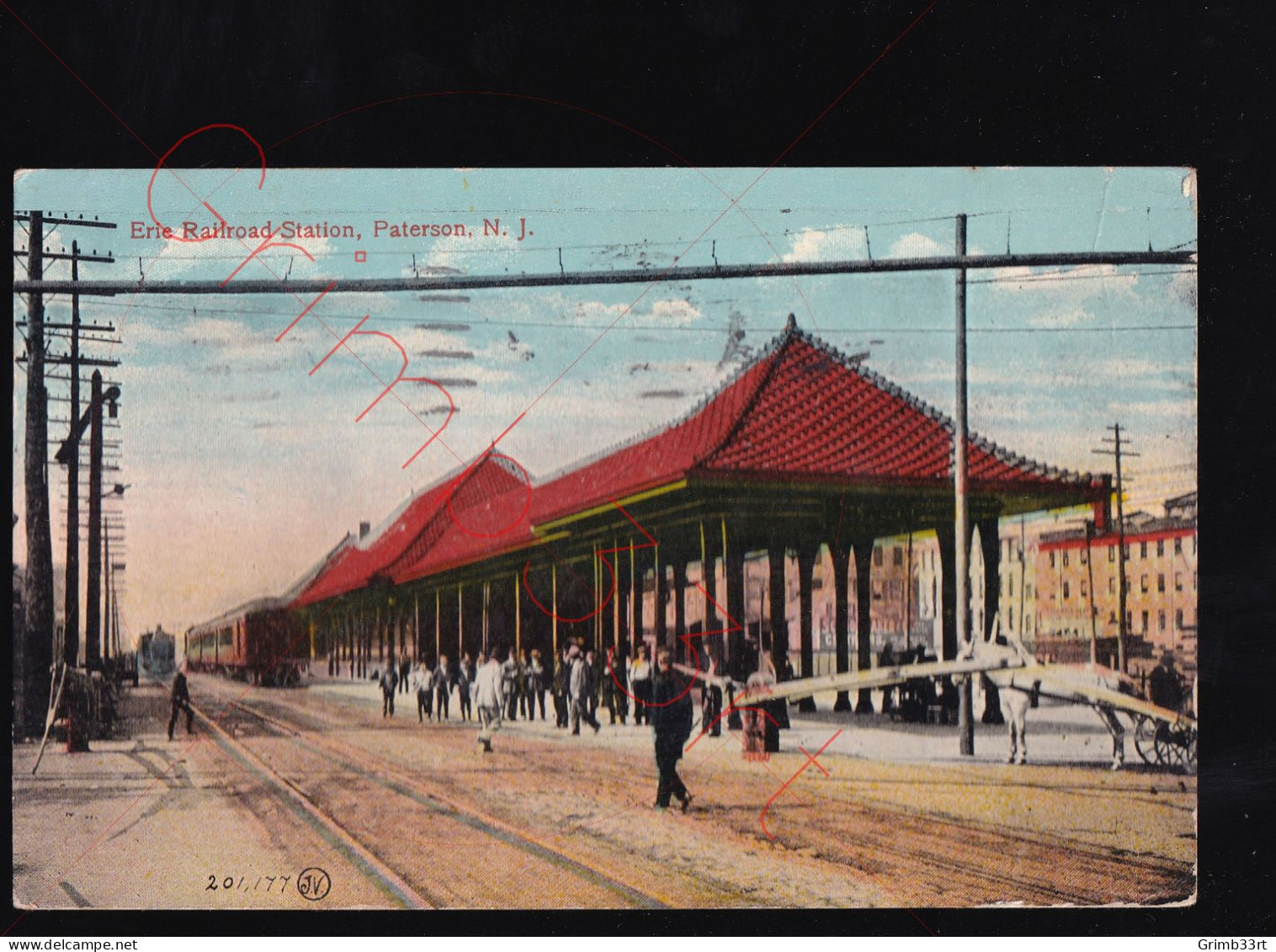 Paterson, N.J. - Erie Railroad Station - postkaart
