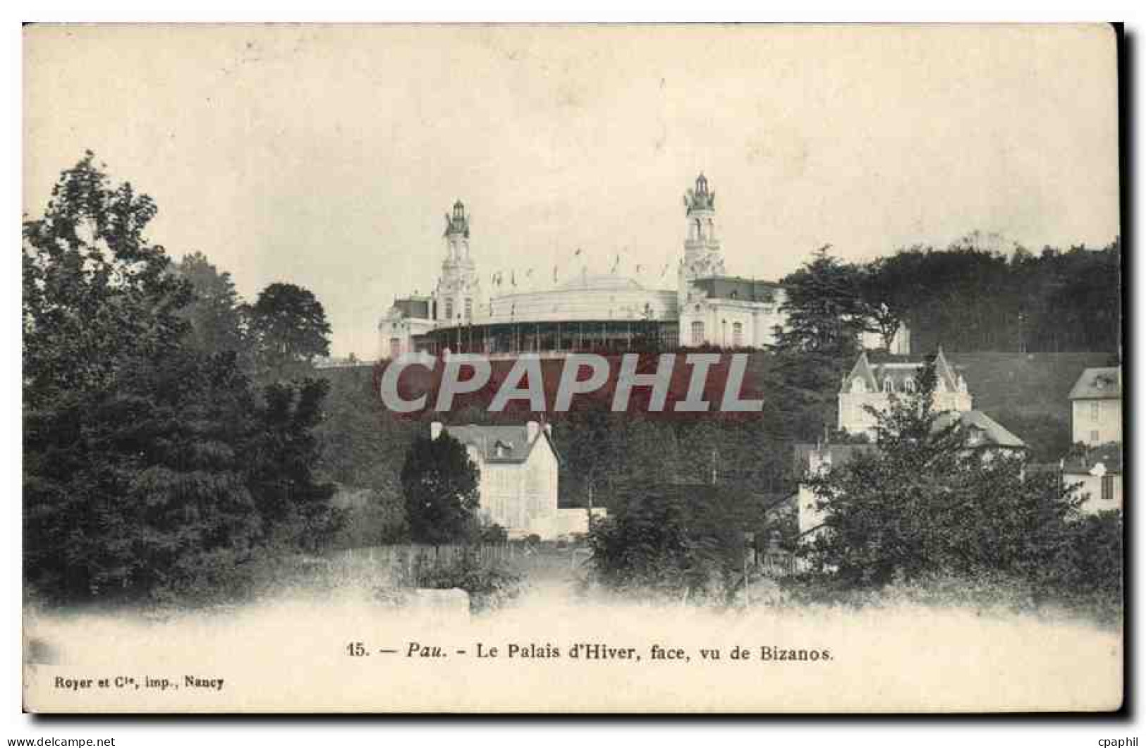 Pau CPA Le palais d'hiver face vu de Bizanos