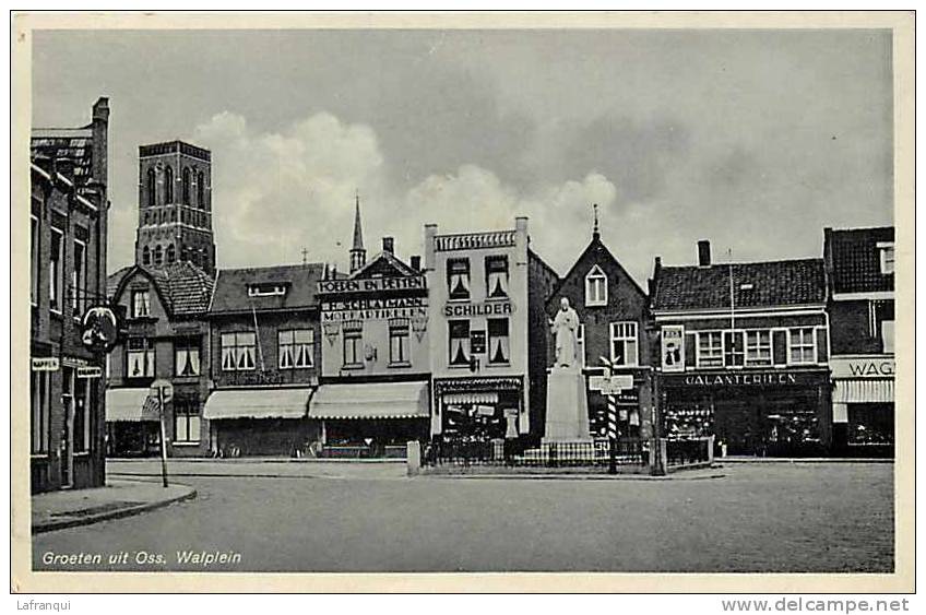 pays bas -hollande - ref 189- groeten uit oss walplein  - carte bon etat -