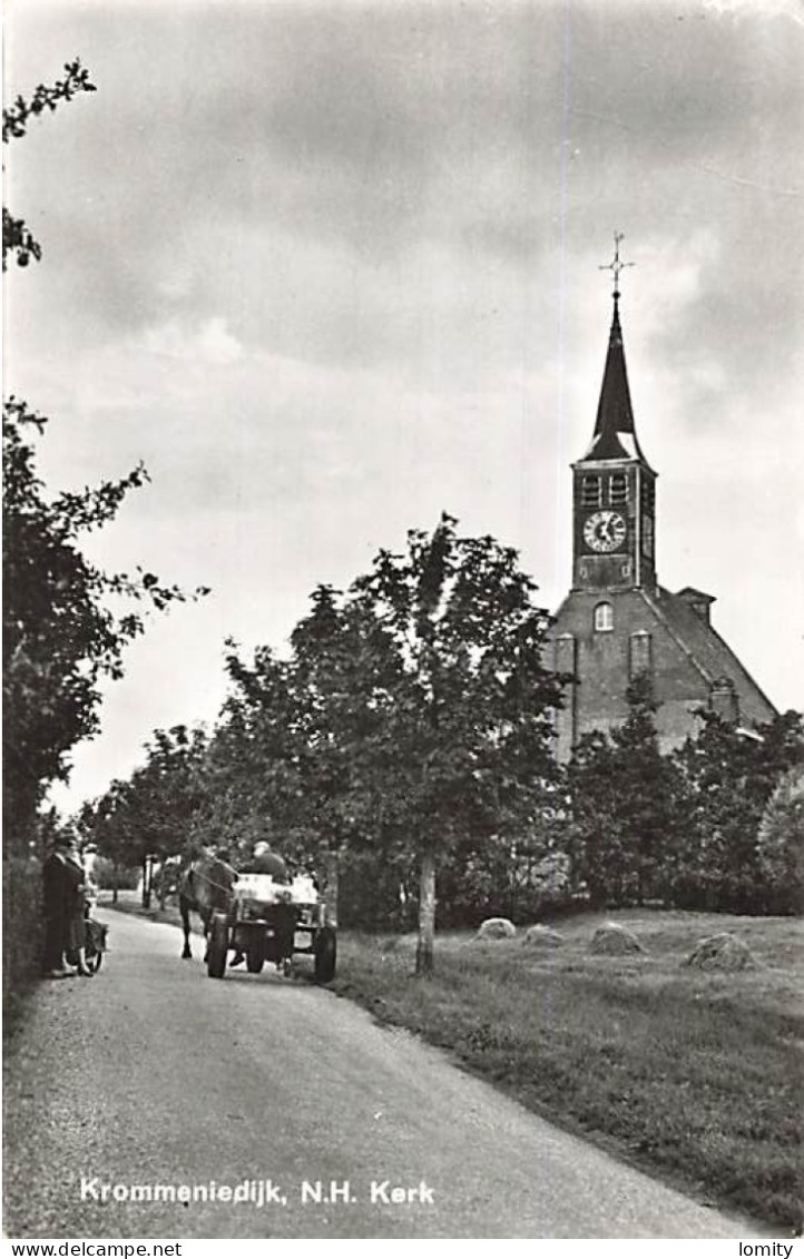 Pays Bas Krommenie église attelage cheval pot de lait Krommeniedijk kerk
