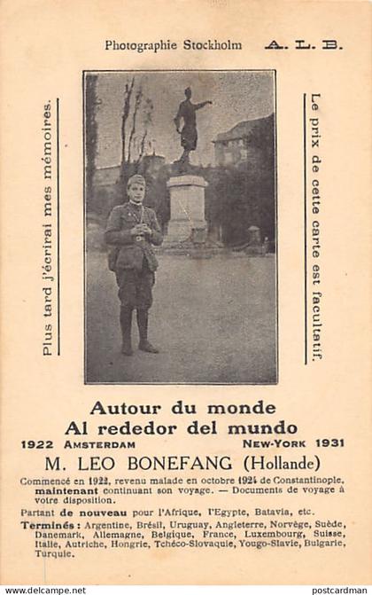 Nederland - AMSTERDAM - Globe-trotter - Wereldreiziger - Leo Bonefang - Amsterdam Jaar 1922 - New York Jaar 1931