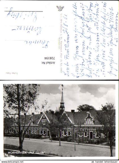 728194 Foto AK Wormerveer Hof Saende Nederlands
