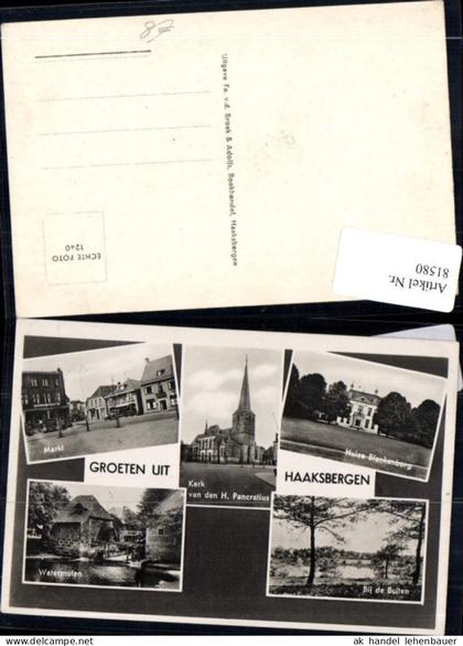 81580,Groeten Uit Kerk van den H.Pancratius Haaksbergen Mehrbildansicht Watermolen Bij de Bulten