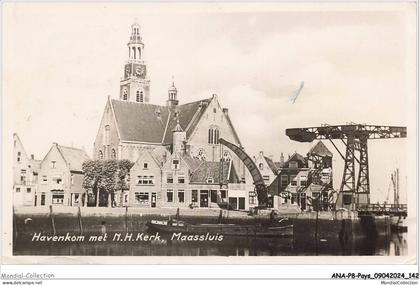 ANAP8-0634-PAYS BAS- MAASSLUIS - haven met n-h kerk