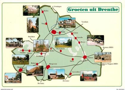 Drenthe und Umgebung Landkarte