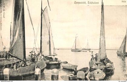 Enkhuizen Zeegezicht Hafen Segelboote Fischerboote