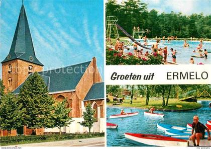 Ermelo Freibad Kirche Boote