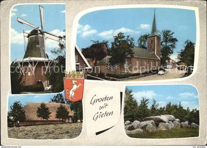 Gieten Windmuehle Kirche Felsen