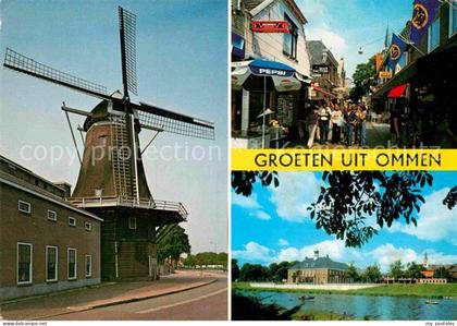 Ommen Overijssel Windmuehle Strassenpartie